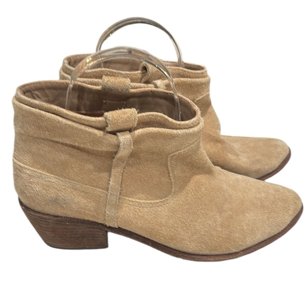 Joie Ajax Ankle Bootie Tan Suede SZ 8 38